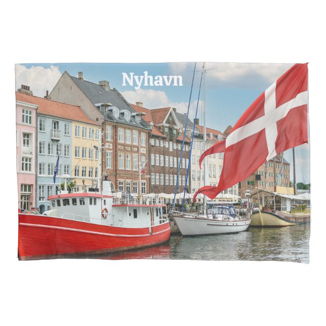 Nyhavn Copenhagen Denmark Pillowcase (Front)