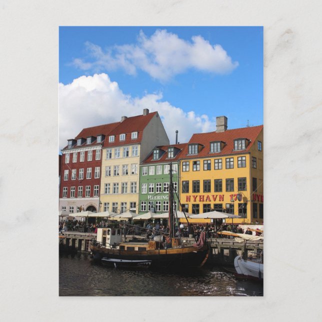 Nyhavn Copenhagen Denmark Postcard (Front)