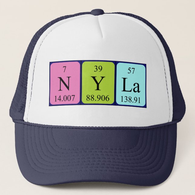 Nyla periodic table name hat (Front)