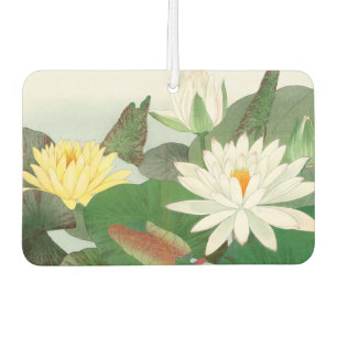 Nymphaea lotus, Japanese woodblock print, 1917 Car Air Freshener