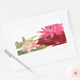 Nymphaea lotus,  rectangular sticker