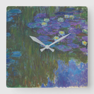 Nymphéas en fleur 1914-17 square wall clock