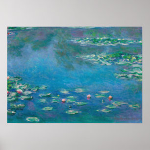 Nymphéas - Water Lilies by Claude Monet  Poster