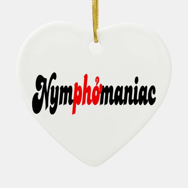 Nymphomaniac Ceramic Tree Decoration (Front)
