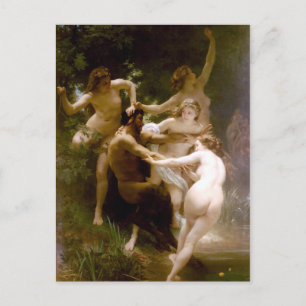 Nymphs and Satyr, William-Adolphe Bouguereau Postcard