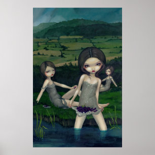 Nymphs Collecting Berries Art Print