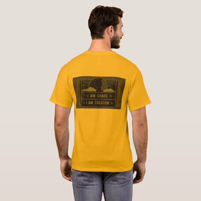 Nyx Goddess Quote - I Am Chaos I Am Creation T-Shirt (Back Full)