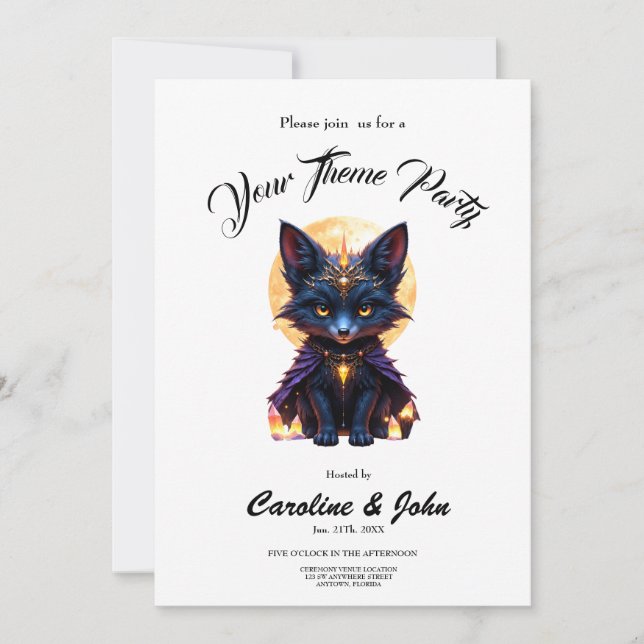 Nyx – Guardian of the Moonlight.  Invitation (Front)