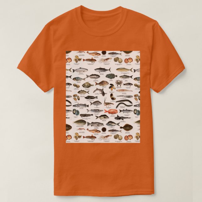 NZ fish species Graphic T-Shirt (Design Front)