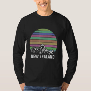 Nz Mountains Fern Kiwi Idea New Zealand T-Shirt