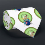NZ Music Kiwi Drummer Tie<br><div class="desc">A funny cartoon illustration of a kiwi bird playing drums. This kiwi has a drum kid,  and is hold drum sticks in his wing feathers.</div>