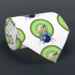 NZ Music Kiwi Drummer Tie<br><div class="desc">A funny cartoon illustration of a kiwi bird playing drums. This kiwi has a drum kid,  and is hold drum sticks in his wing feathers.</div>
