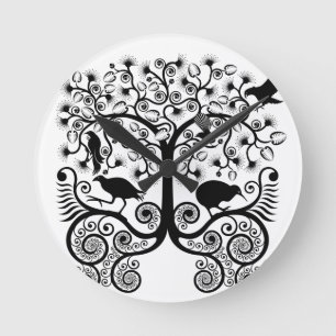 NZ Native Birds - round wall clock