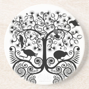 NZ native birds - Sandstone Coaster