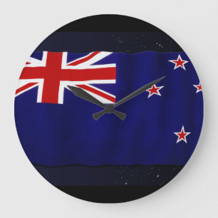 NZ - NEW ZEALAND Flag Proud Patriotic Wall Clock