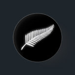NZ Silver Fern National Emblem Patriotic Button<br><div class="desc">Proud of the beautiful Silver Fern of New Zealand? This attractive National Emblem is sure to impress! This design has been created especially to raise much-needed funding for the New Zealand Earthquake Relief Fund as this nation reels from the 2nd major quake in the past 5 months. 50% of proceeds...</div>