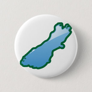 NZ South island 6 Cm Round Badge
