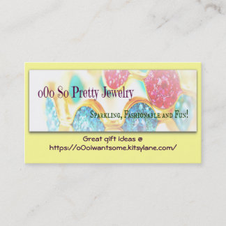 o0o So Pretty Jewellery - ILoveMyKnitsNCrafts BC Business Card