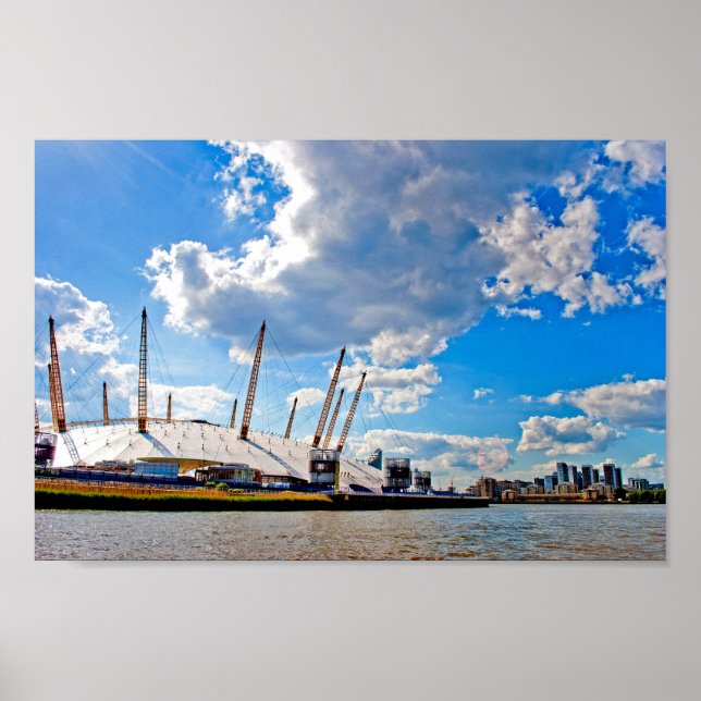 O2 Arena River Thames London UK Poster (Front)
