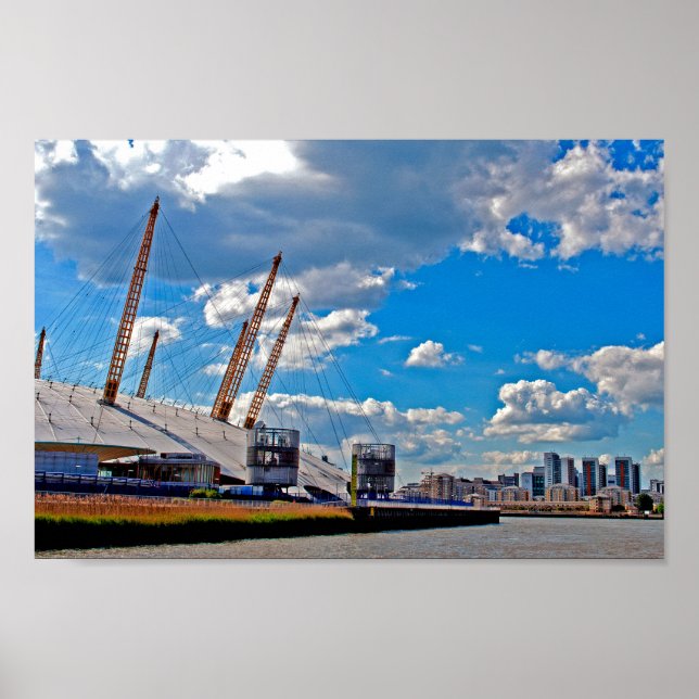 O2 Arena River Thames London UK Poster (Front)