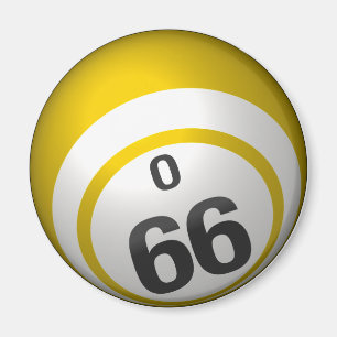 O 66 bingo ball magnet