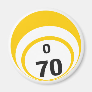 O 70 bingo ball fridge magnet