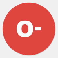 O- Blood Type / Group Rh (Rhesus) Negative