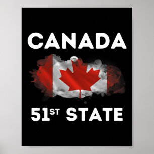 O Canada 51st State Funny Trump Canada Meme Shirt Poster