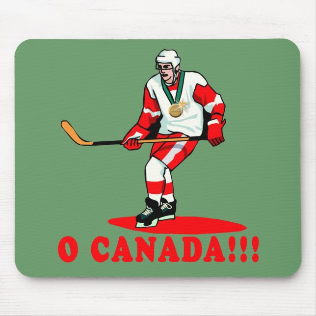 O Canada Hockey Gold Medal Mouse Pad (Front)