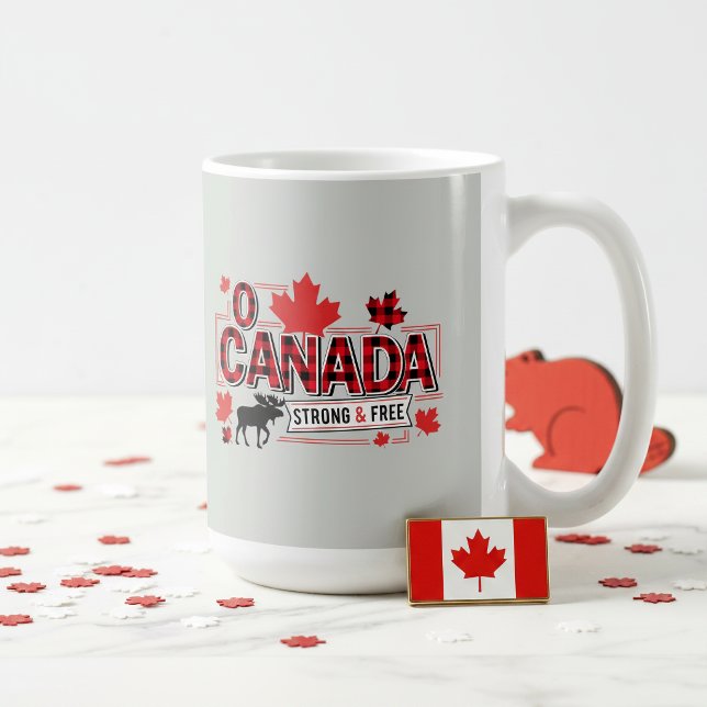 O Canada Strong & Free Moose ID1314 Coffee Mug (Creator Uploaded)