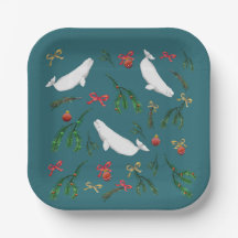 O Christmas Beluga Whale Illustration Holiday     