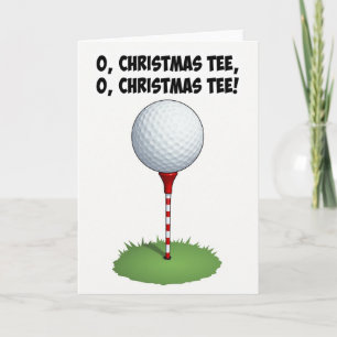 O Christmas Tee Golf Pun Card