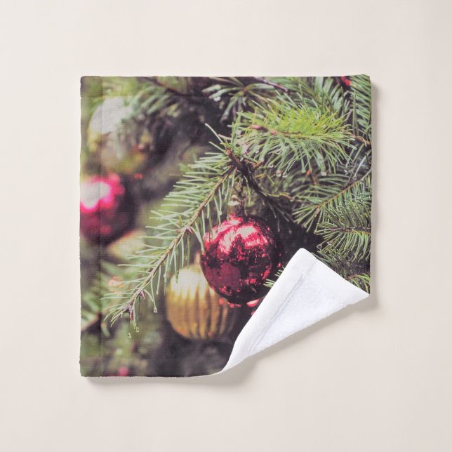 O Christmas Tree Bath Towel Set (Wash Cloth)