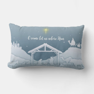O Come Let Us Adore Him Accent Pillow