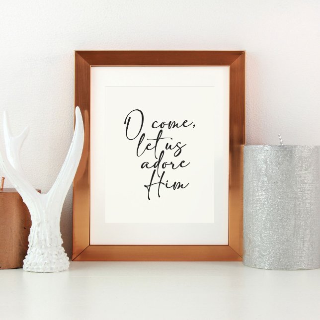 O Come Let Us Adore Him Christmas Art Print (Creator Uploaded)
