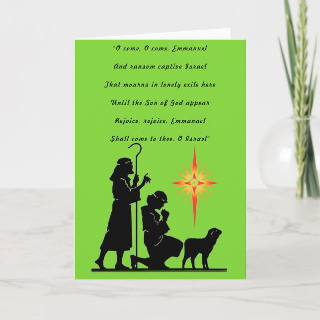 "O come, O come" Christmas Card (Front)