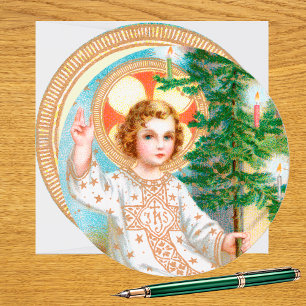 O Come, O Come, Emmanuel (Detail) Circular Advent  Card