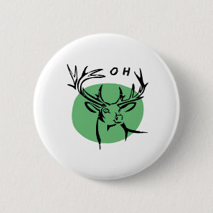 O Dear O Dear Green Minimal Modern Design 6 Cm Round Badge