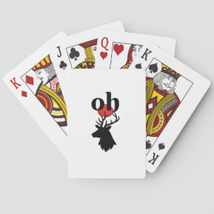 O Dear O Dear Red Artistic Expression Playing Cards