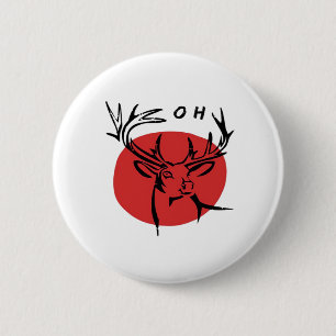 O Dear O Dear Red Retro Classic Design  6 Cm Round Badge