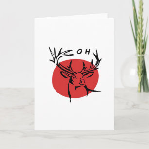 O Dear O Dear Red Retro Classic Design Card