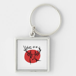 O Dear O Dear Red Retro Classic Design Key Ring