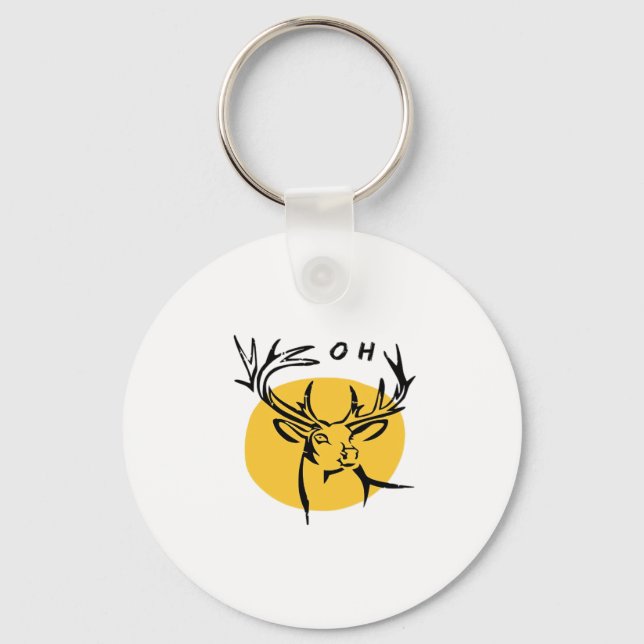 O Dear O Dear Yellow Artistic Style Key Ring (Front)