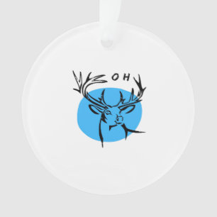 O Dear Oh Dear Blue Whimsical Aesthetic Ornament
