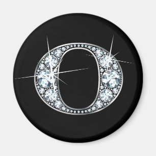 "O" Diamond Bling Magnet