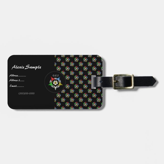 O.E.S~ LUGGAGE TAG (Front Horizontal)