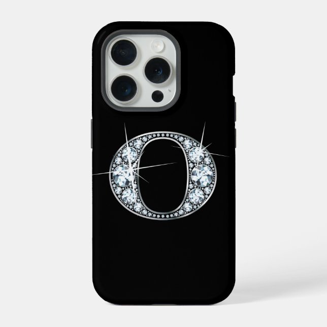 O Faux Diamond Monogram iPhone Case (Back)