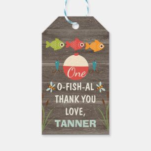 O-fish-al Thanks Fishing Birthday Favour Tag