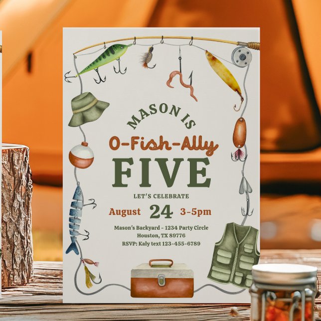 O-Fish-Ally Five Birthday Invitation (Creator Uploaded)