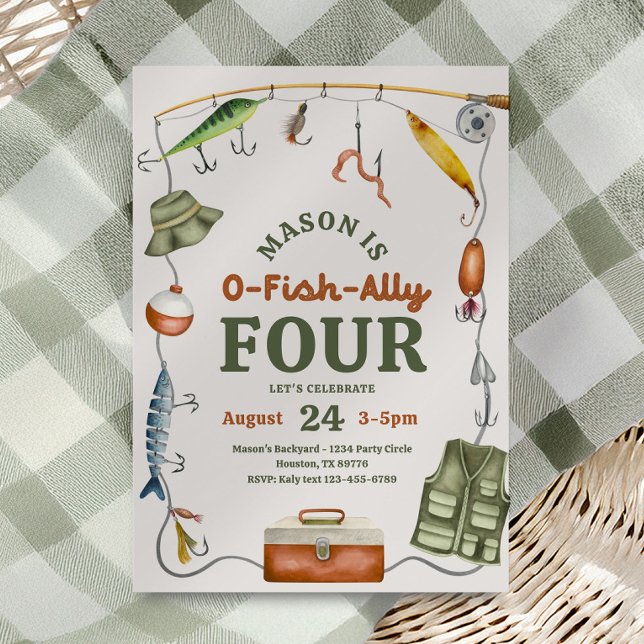 O-Fish-Ally Four Birthday Invitation (Creator Uploaded)